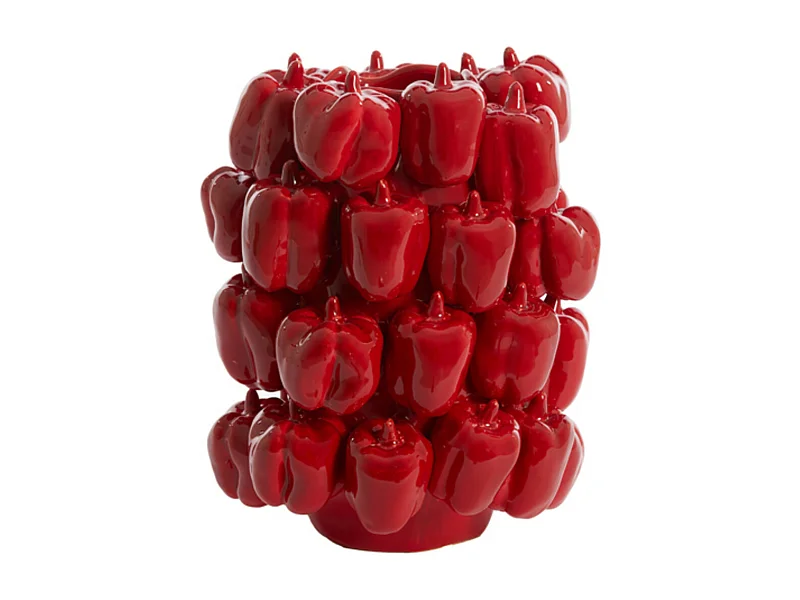 Vase BELLPEPPER - 23,5x23x32,5cm - Rouge