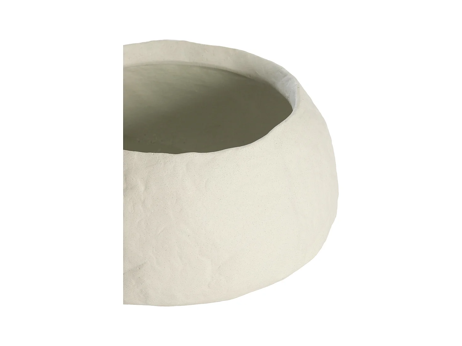 Vase TINGRI - Ø39x21cm - Weiß