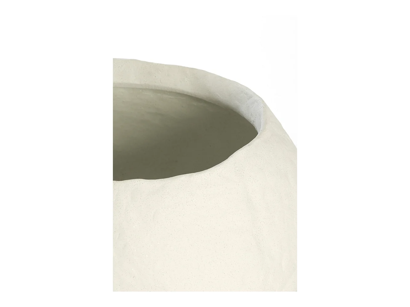 Vase TINGRI - Ø39x21cm - Weiß