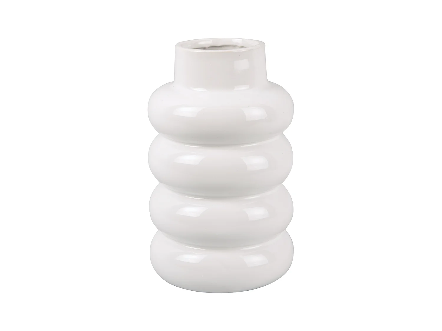 Vase Bobblely émaillé grand format - Blanc