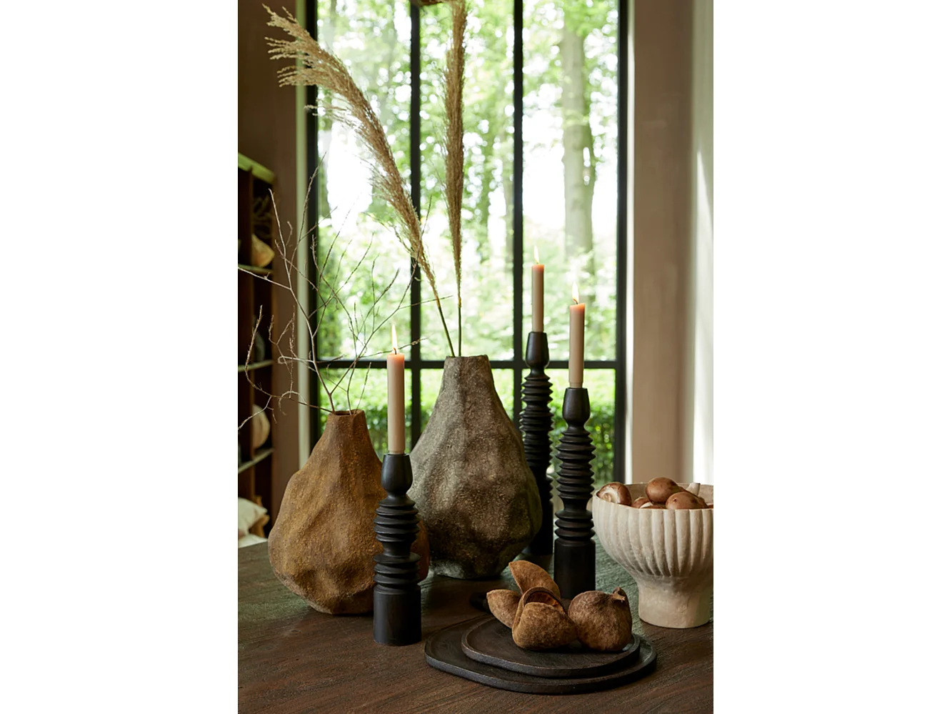 Vase MARZOKU - 27,5x25x33,5cm - Marron