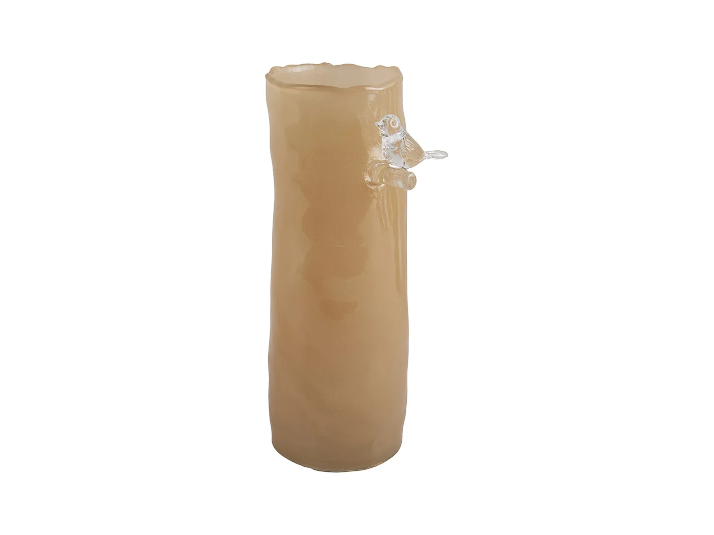 Vase Oiseau sur Branche Grand - Jaune Doux