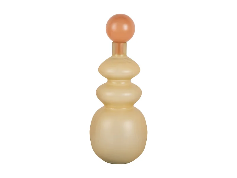 Vase Alegre Anillo - Jaune doux et orange pêche