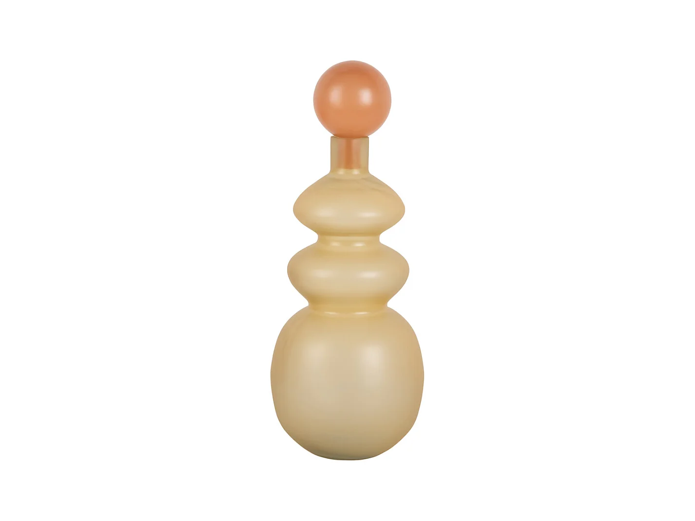 Vase Alegre Anillo - Jaune doux et orange pêche