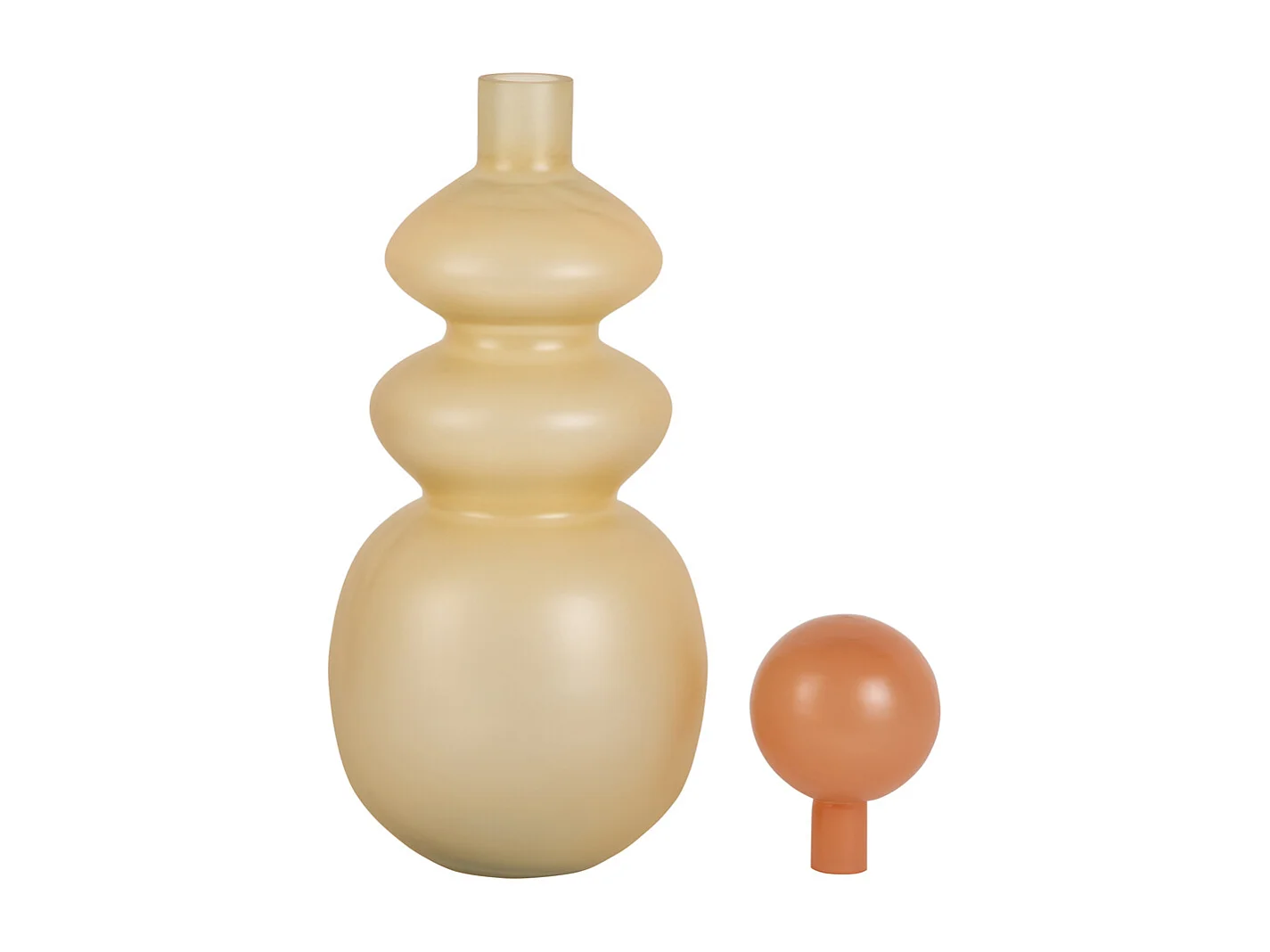 Vase Alegre Anillo - Jaune doux et orange pêche