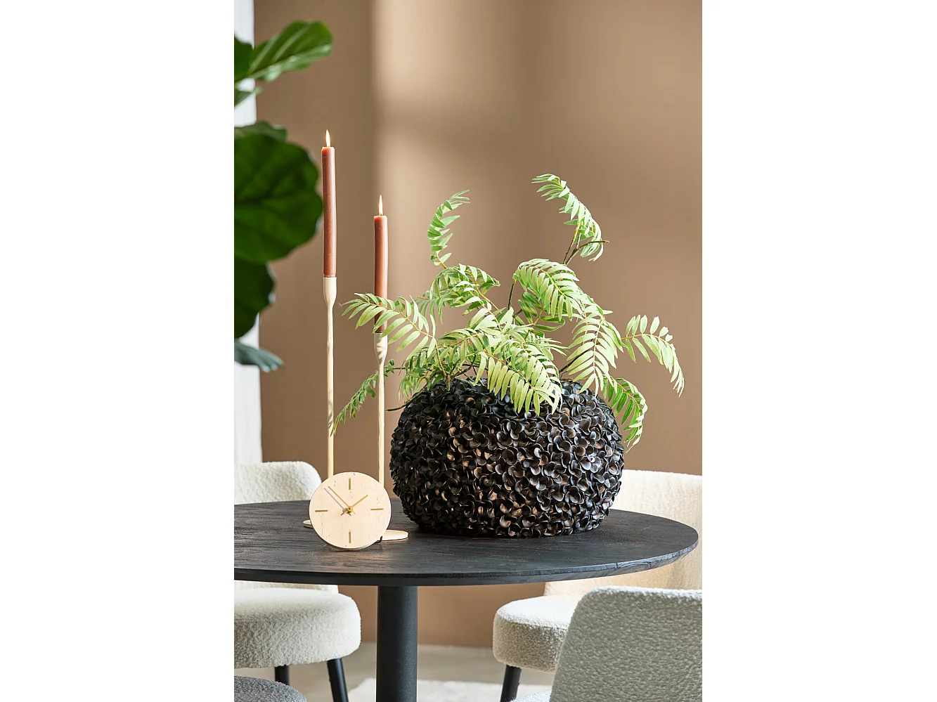 Vase PHYLIA - Ø47,5x30cm - Noir