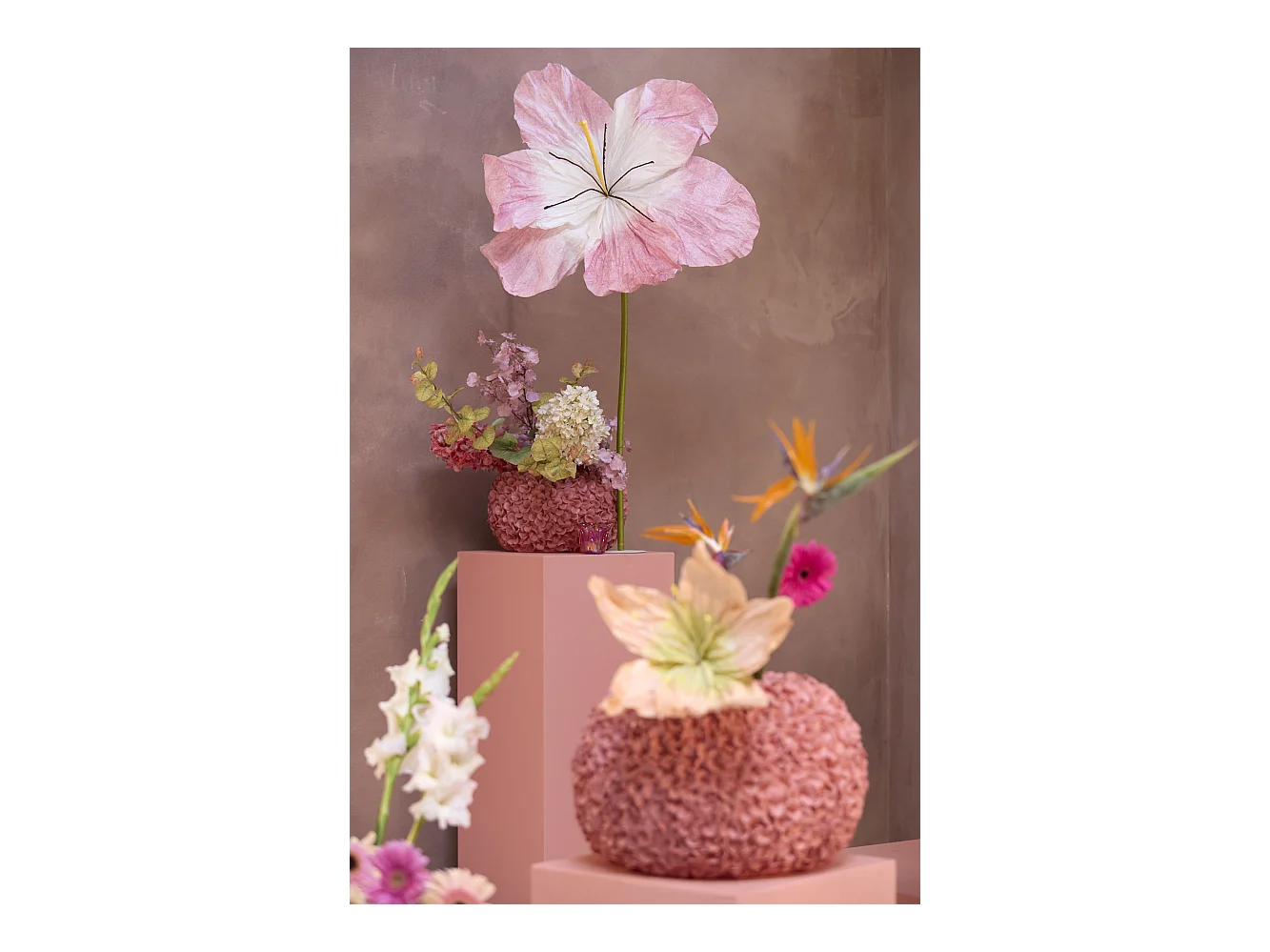 Vase PHYLIA - Ø38x23cm - Rouge