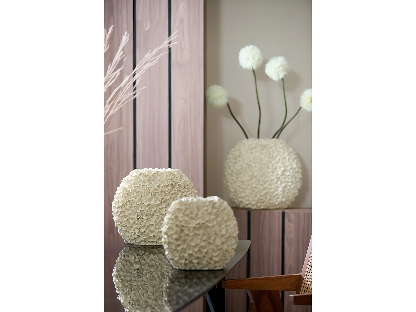 Vase PHYLIA - 44x20,5x38,5cm - Blanc