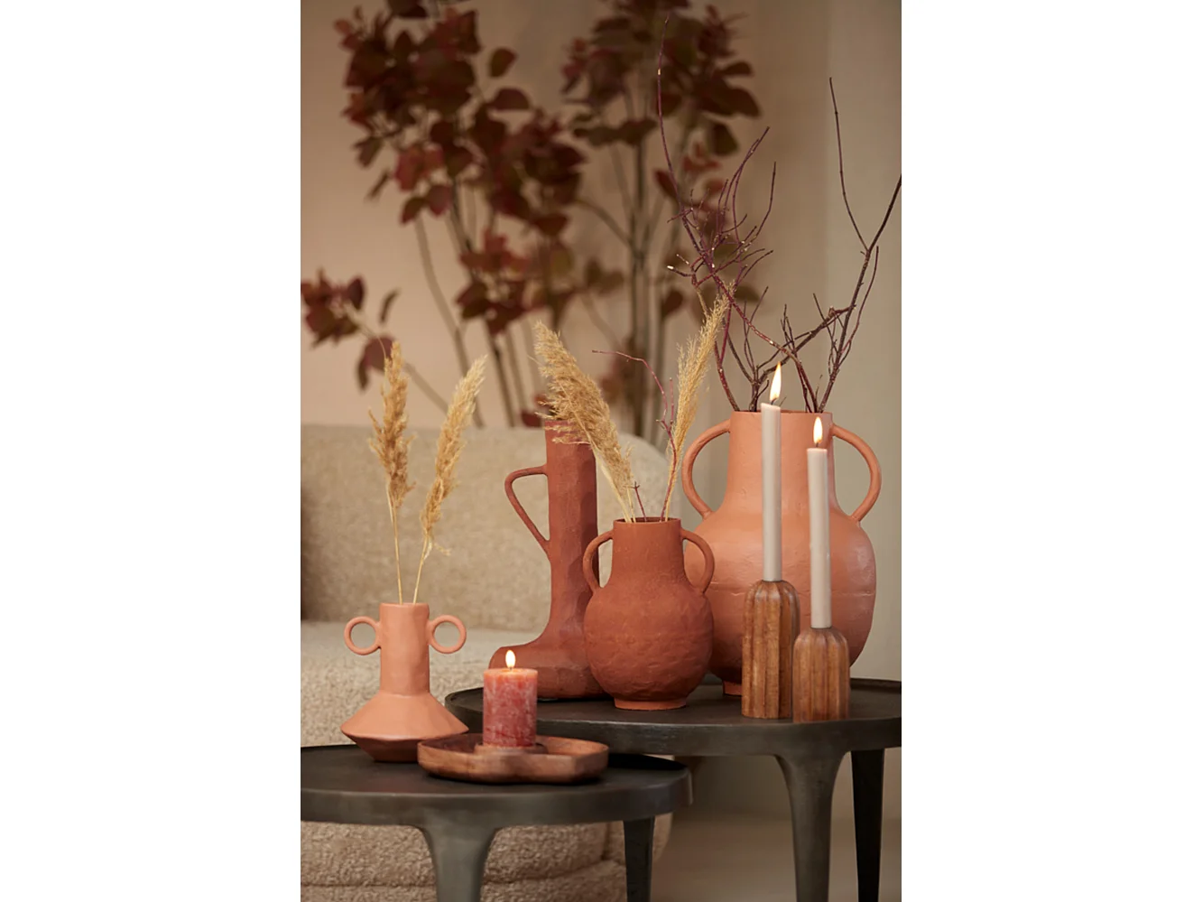 Vase CINGOLI - Ø25x39cm - Rouge