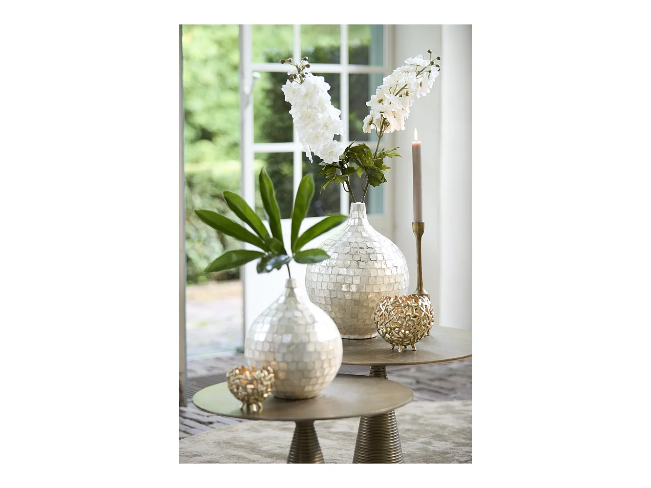 Vase ELORZA - Ø28x35cm - Blanc