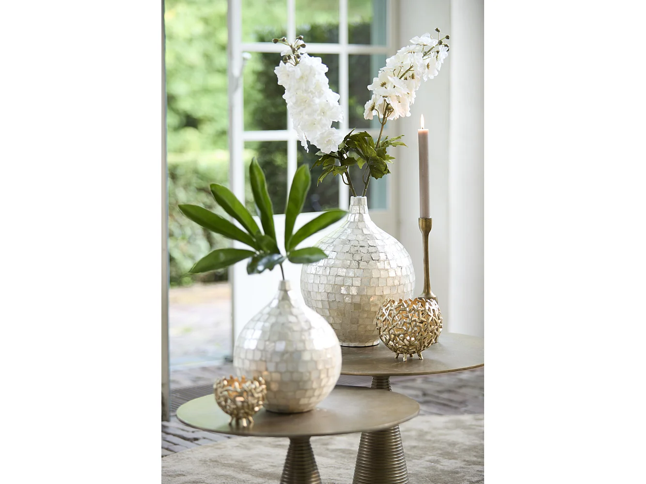 Vase ELORZA - Ø28x35cm - Blanc