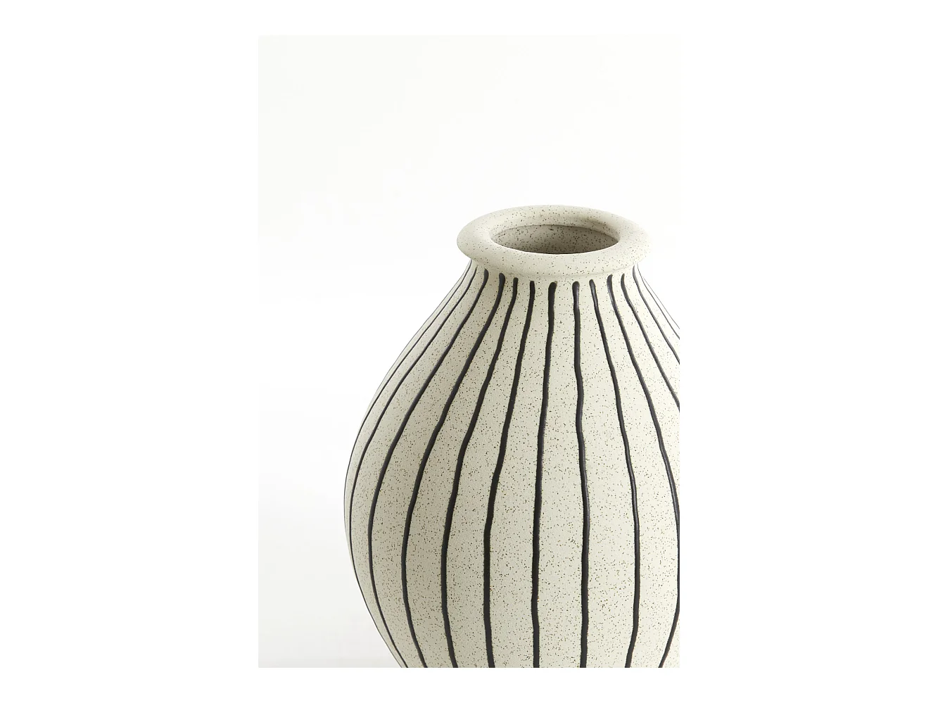 Vase DIPHU - Ø23x29cm - Weiß