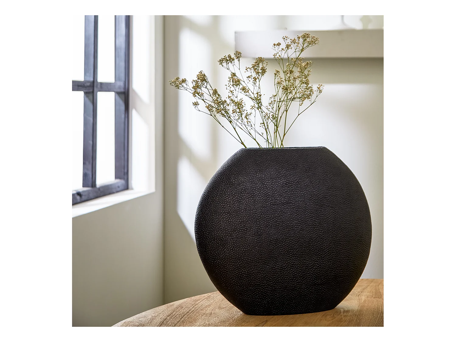 Vase RAYSKIN - 49,5x20x45cm - Noir