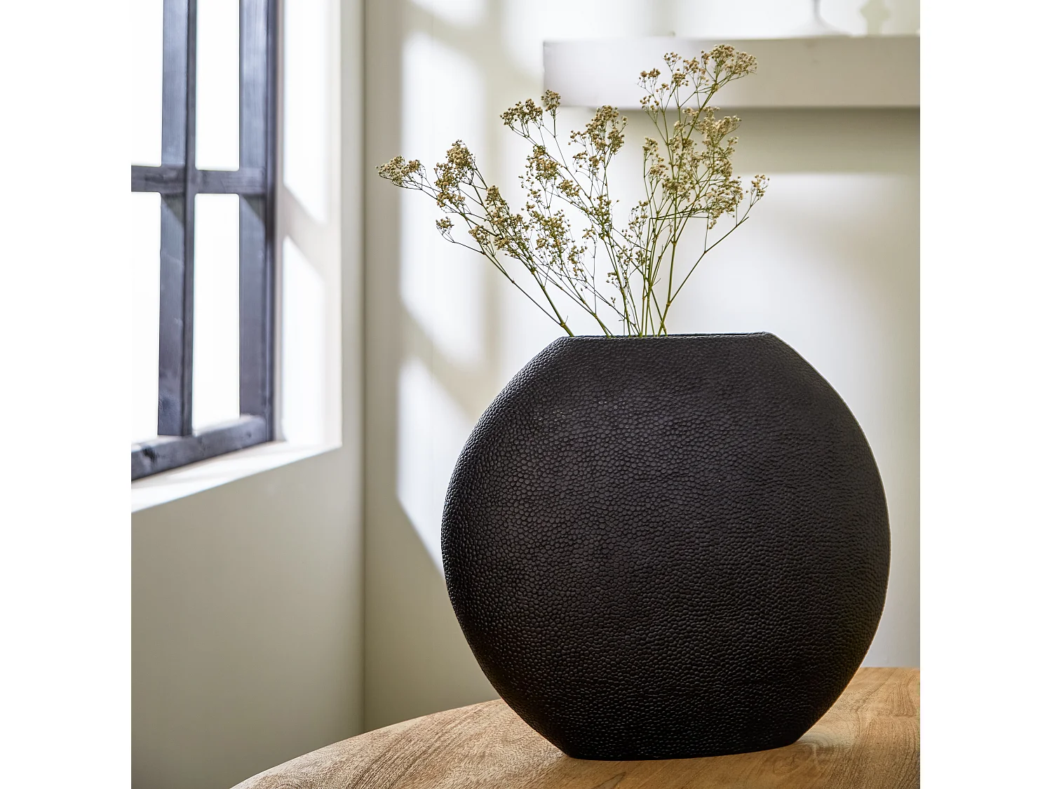Vase RAYSKIN - 49,5x20x45cm - Noir