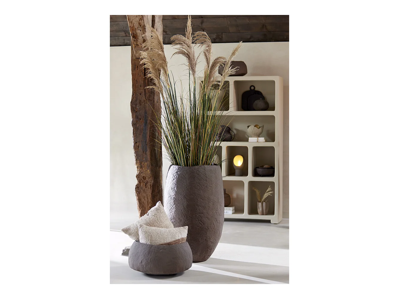 Vase TINGRI - Ø56x29cm - Marron