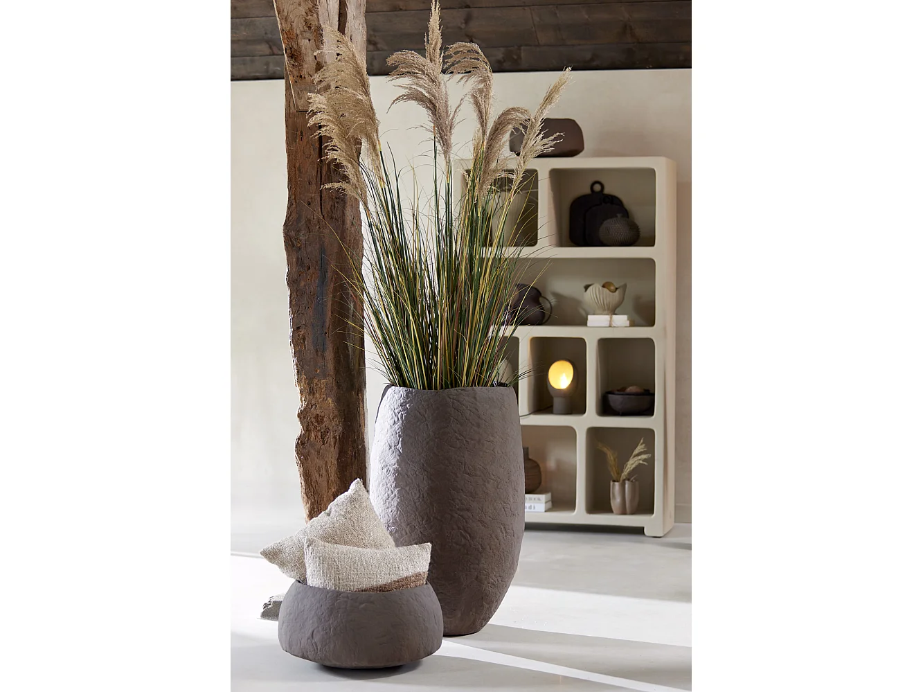 Vase TINGRI - Ø56x29cm - Marron