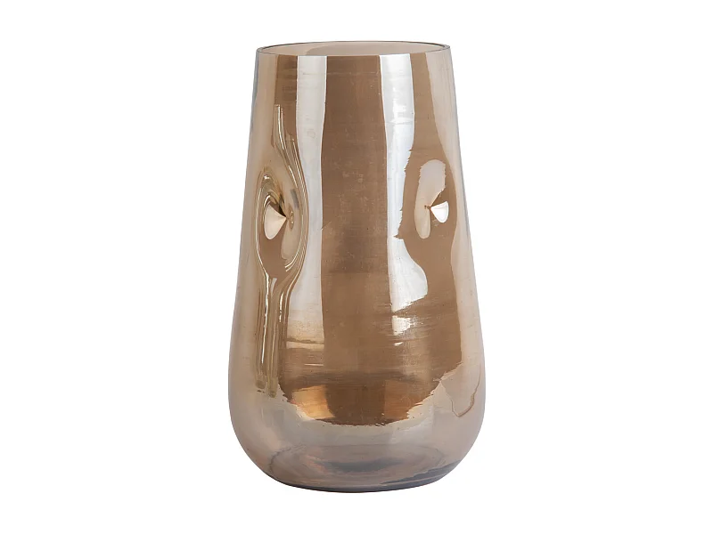 Vase Luster Organic Large - Marron chocolat