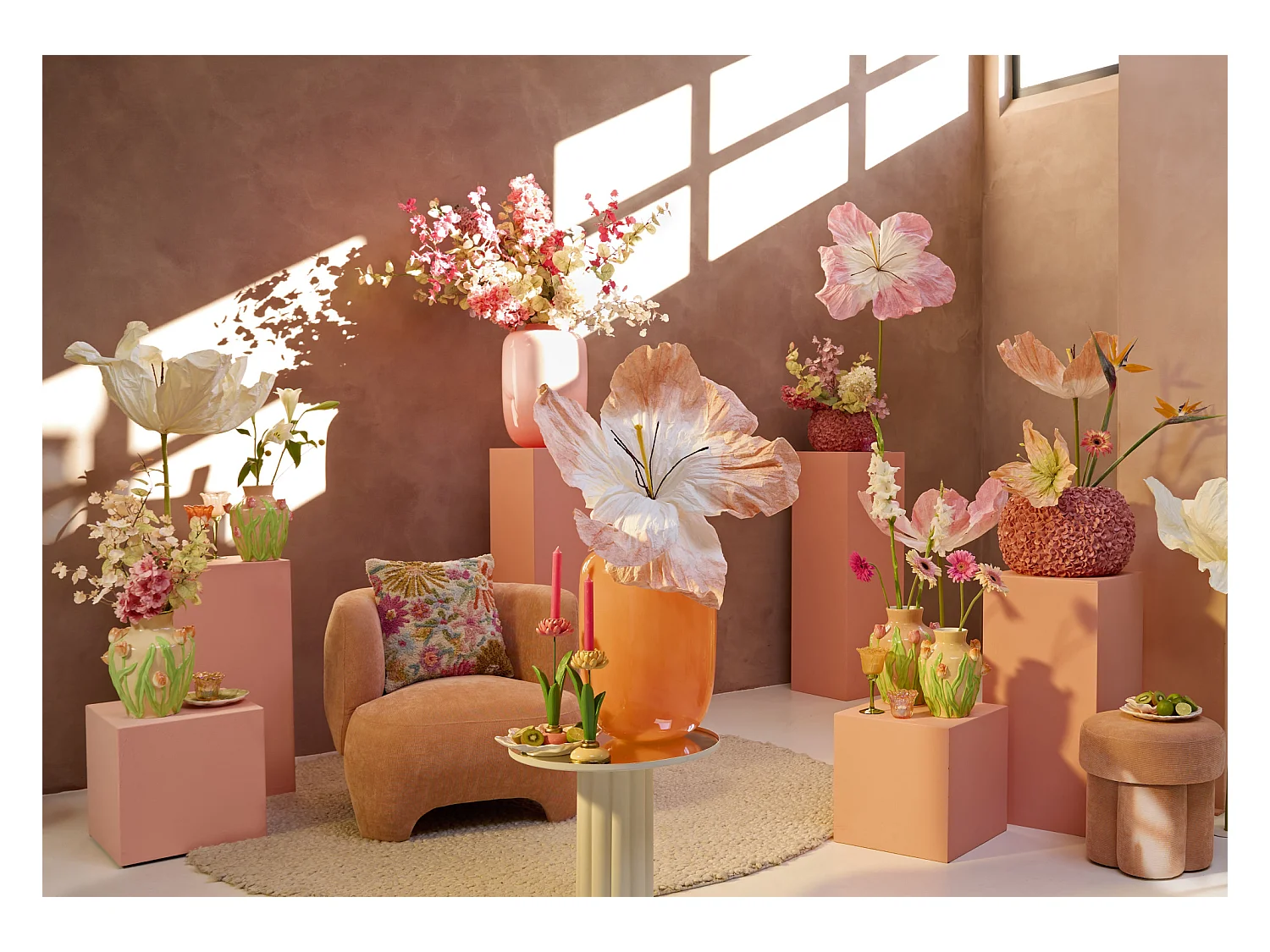 Vase KOBALA - Ø34x50cm - Rose