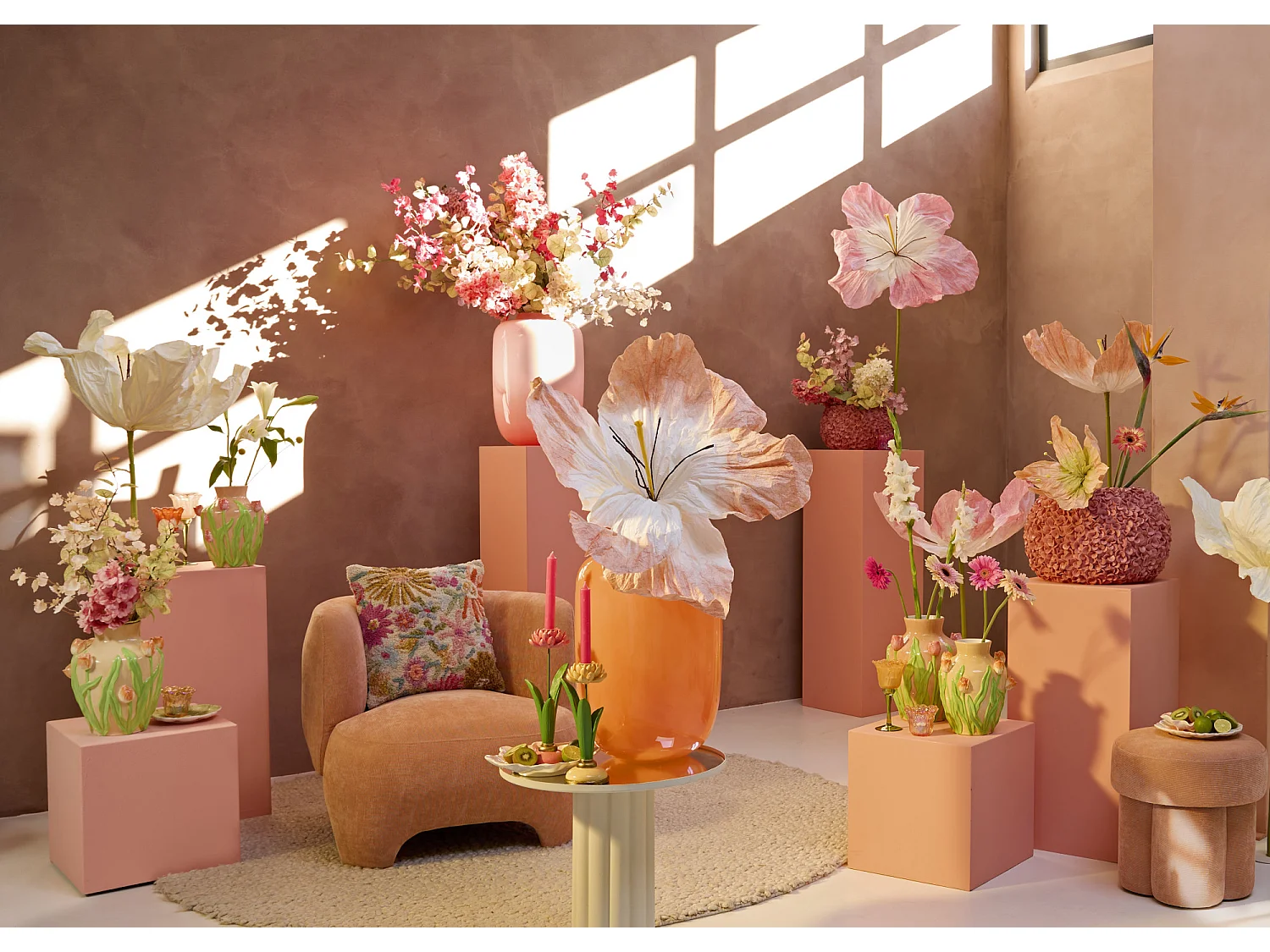 Vase KOBALA - Ø34x50cm - Rose