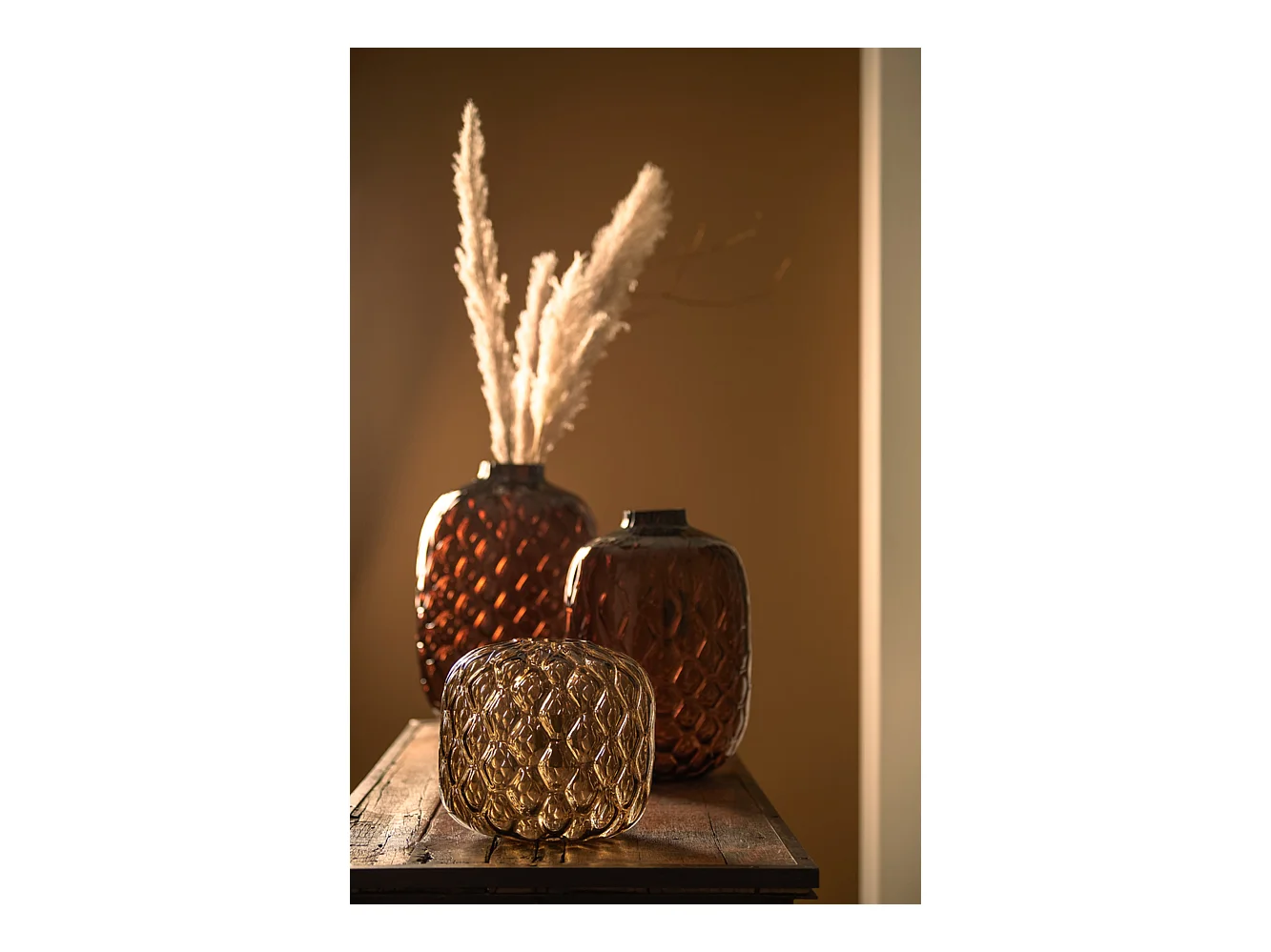 Vase CARINO - Ø34x50cm - Marron