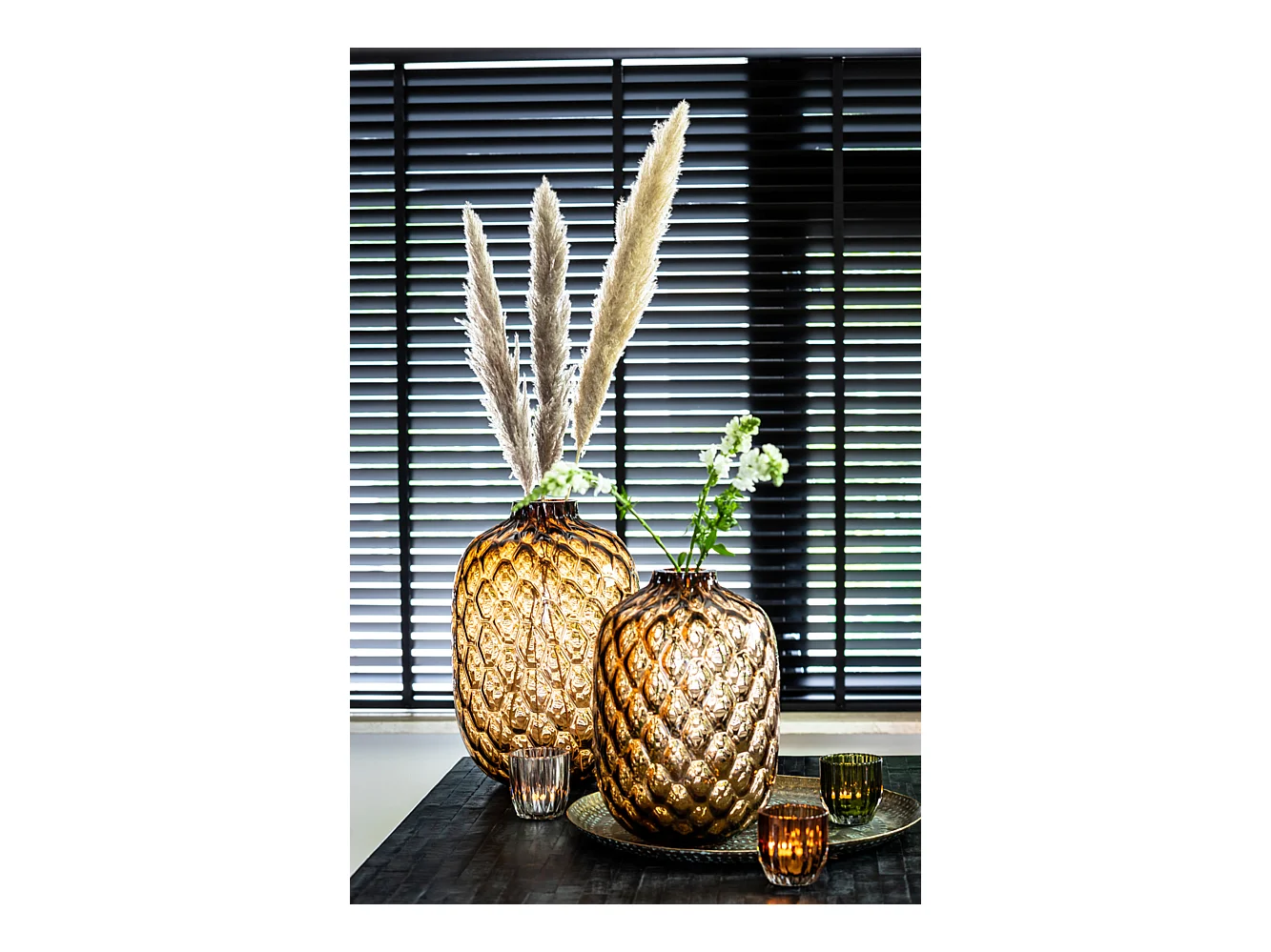 Vase CARINO - Ø34x50cm - Marron