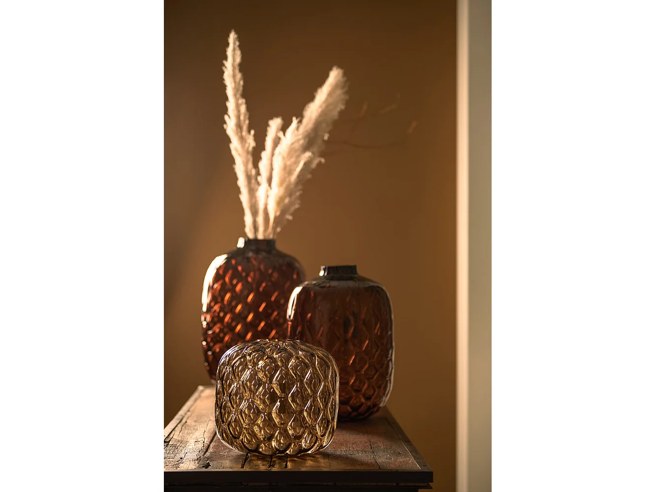 Vase CARINO - Ø34x50cm - Marron