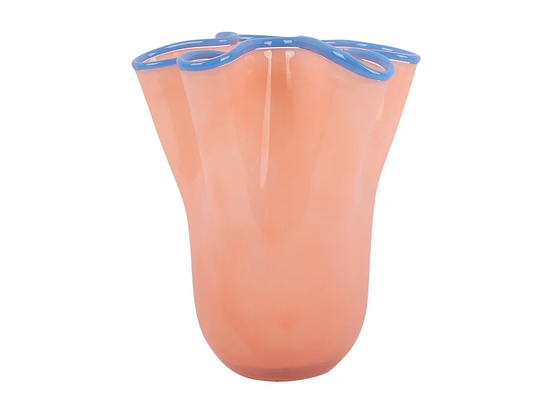 Vase Ruffles Medium - Pêche orange