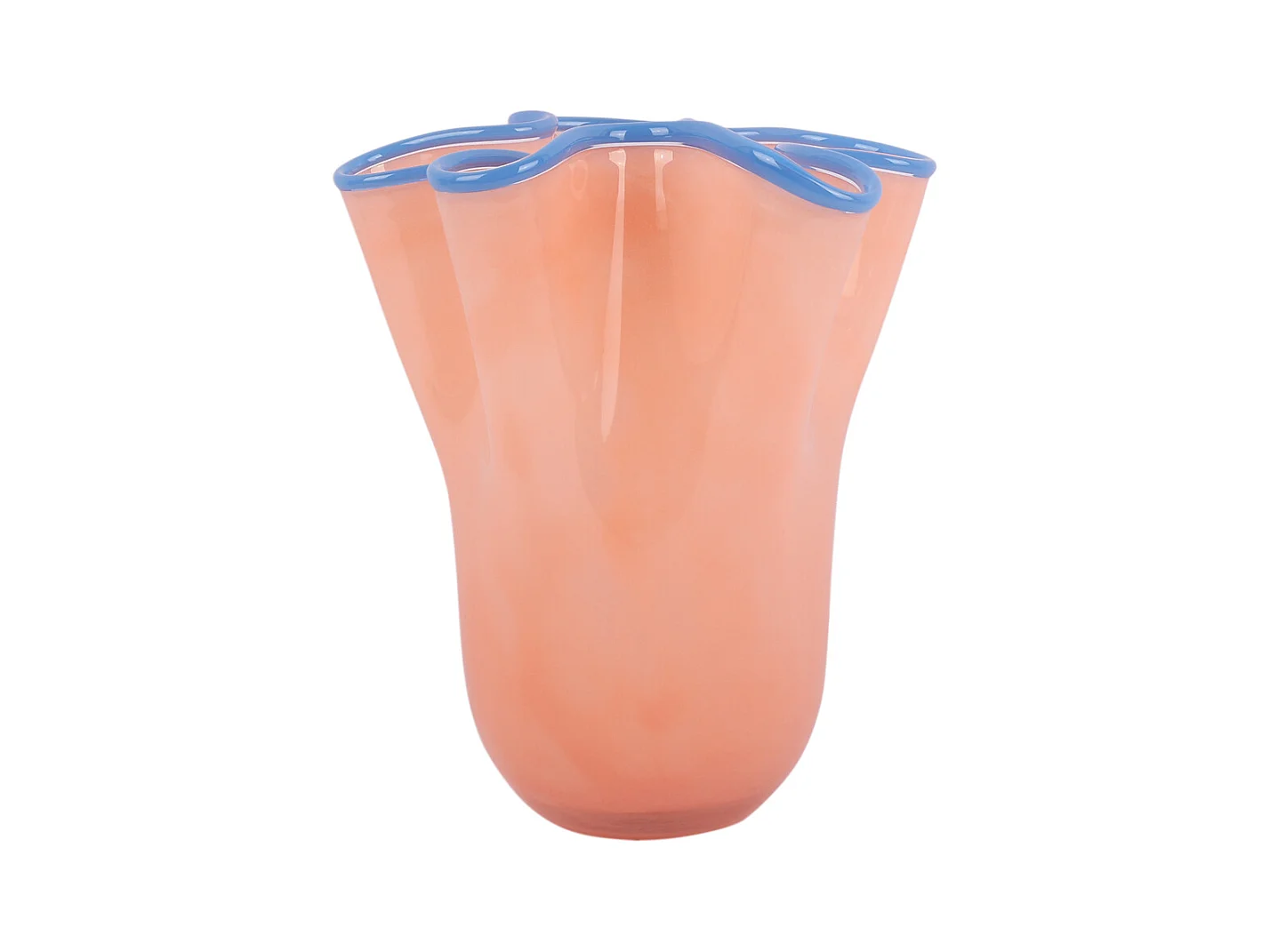 Vase Ruffles Medium - Pêche orange