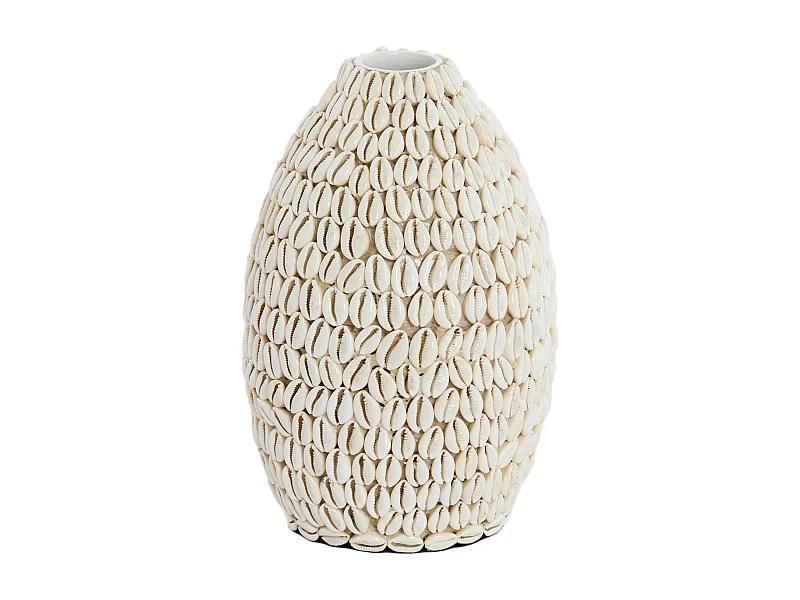 Vase SHELL - Ø19x28cm - Blanc