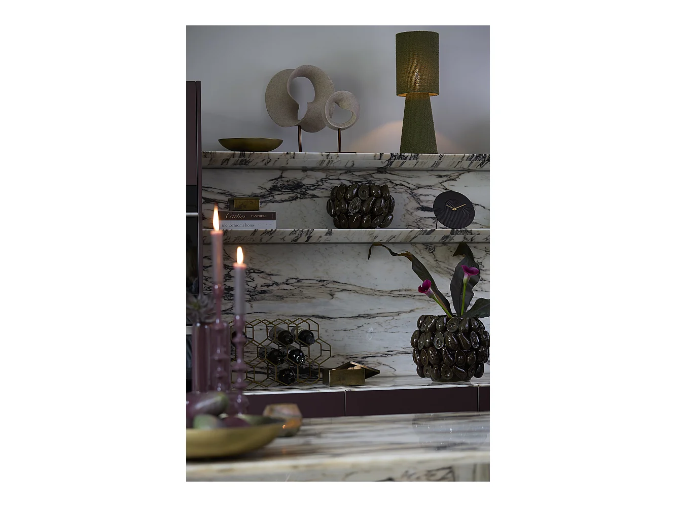 Vase AVOCAT - 36x35,5x31,5cm - Marron