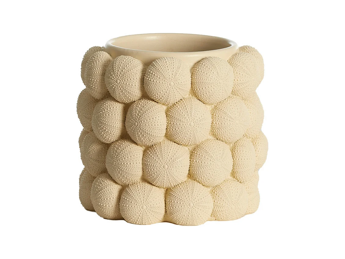 Vase OURSIN - Ø20,5x18cm - Blanc