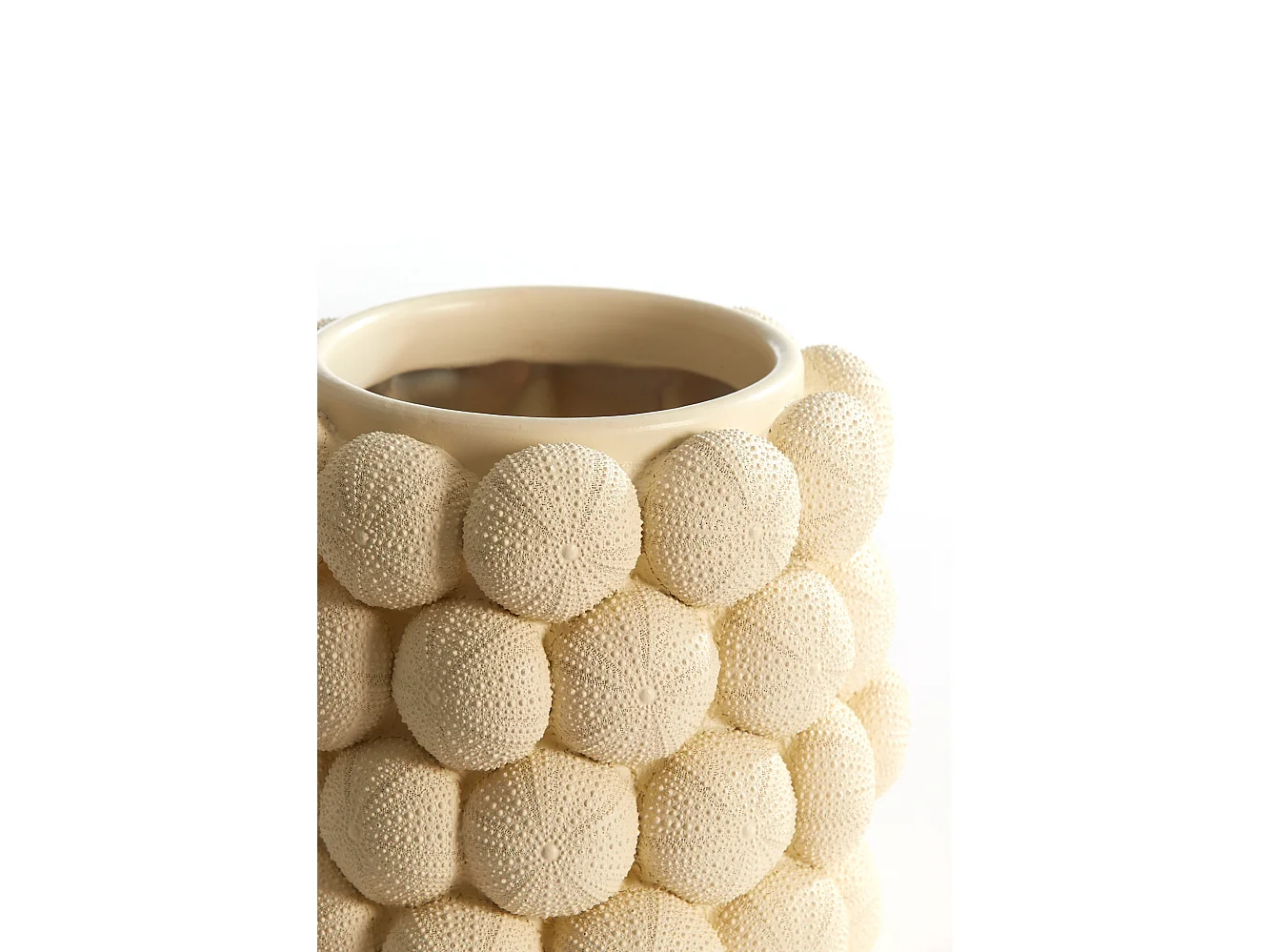 Vase OURSIN - Ø20,5x18cm - Blanc