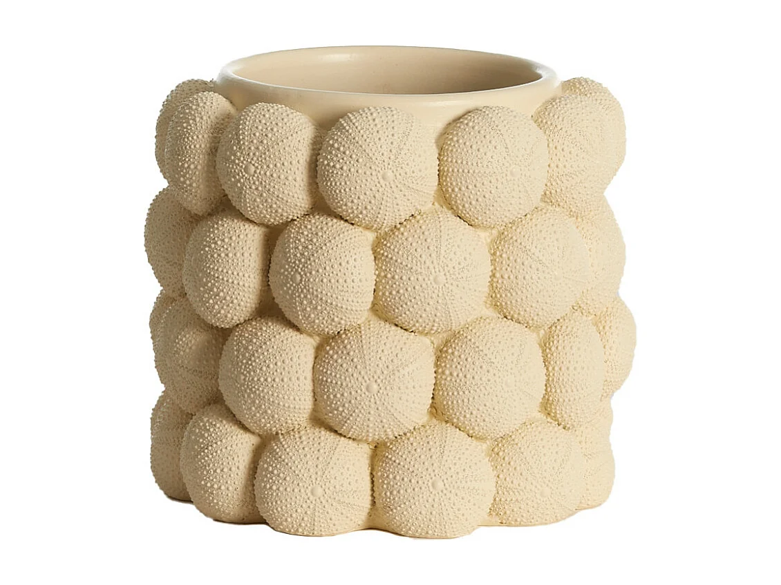 Vase OURSIN - Ø20,5x18cm - Blanc