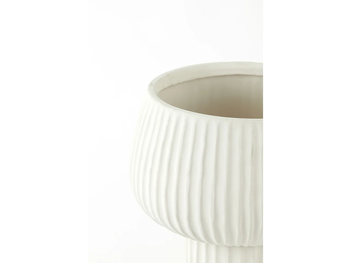 Vase FEYA - Ø27,5x36cm - Weiß