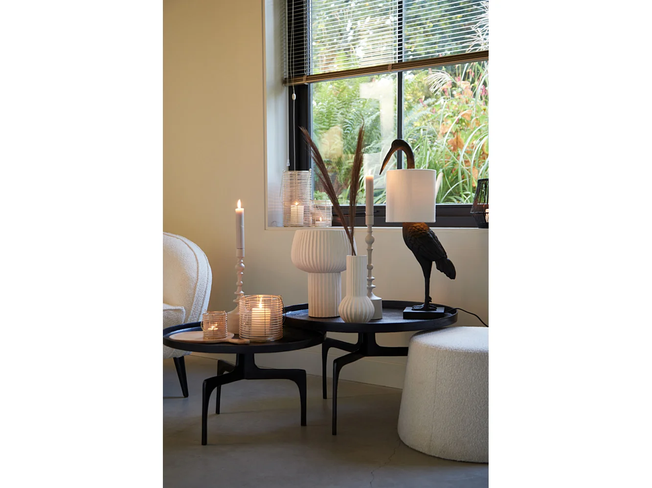 Vase FEYA - Ø27,5x36cm - Weiß