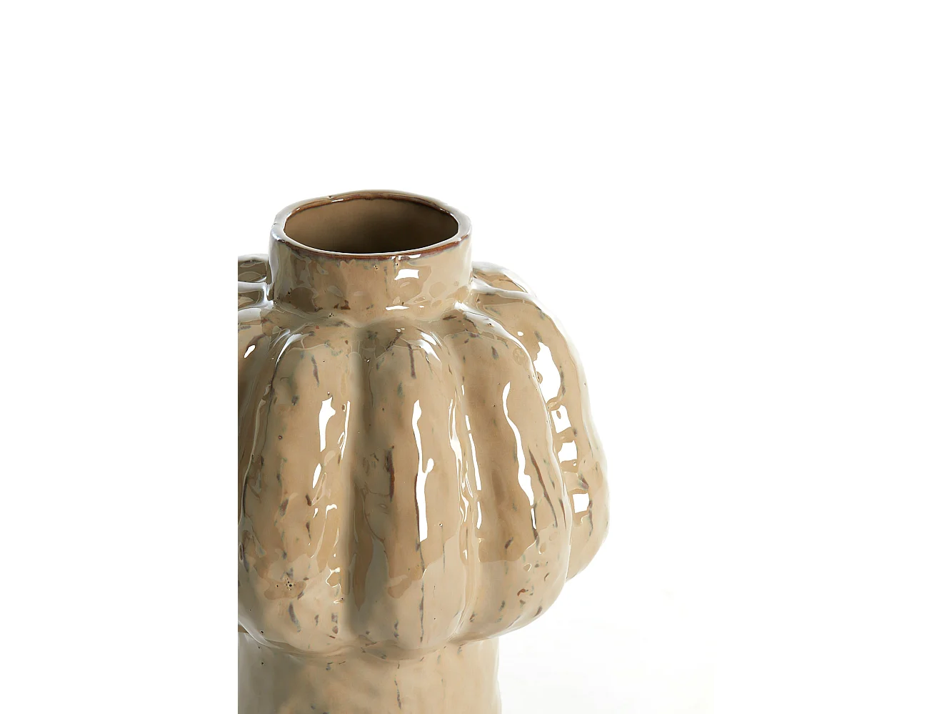 Jarrón ALIVERI - Ø21,5x25cm - Marrón