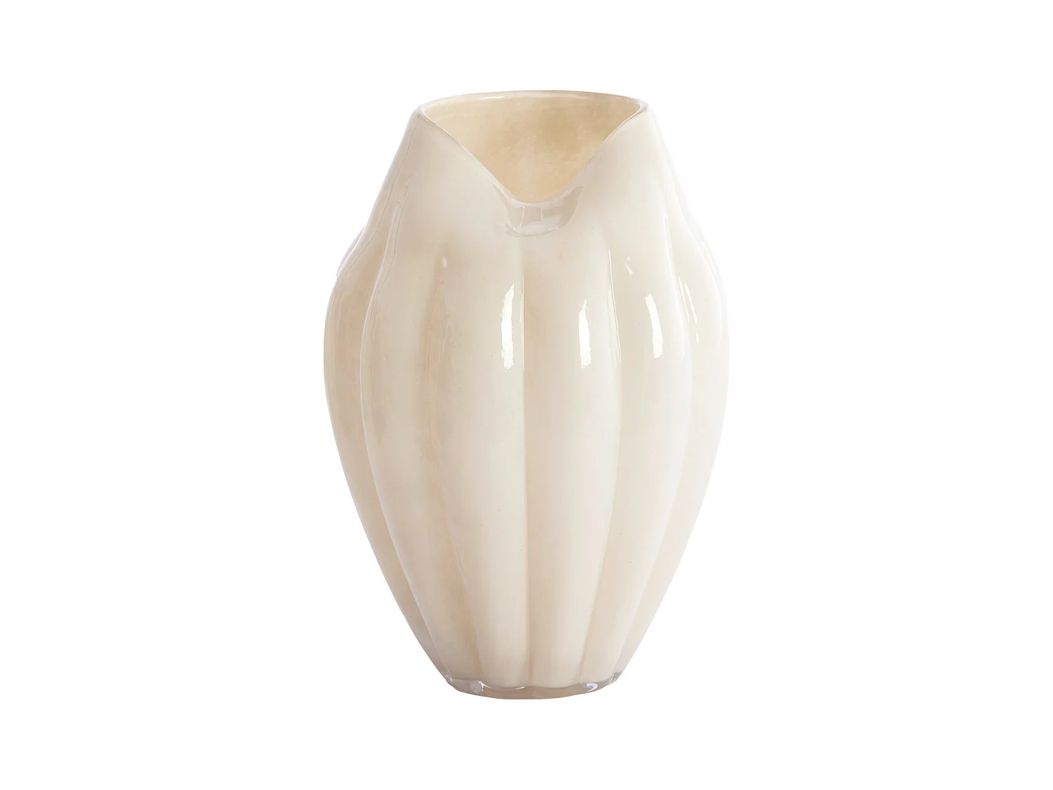 Vase AYSEN - Ø21x30cm - Weiß