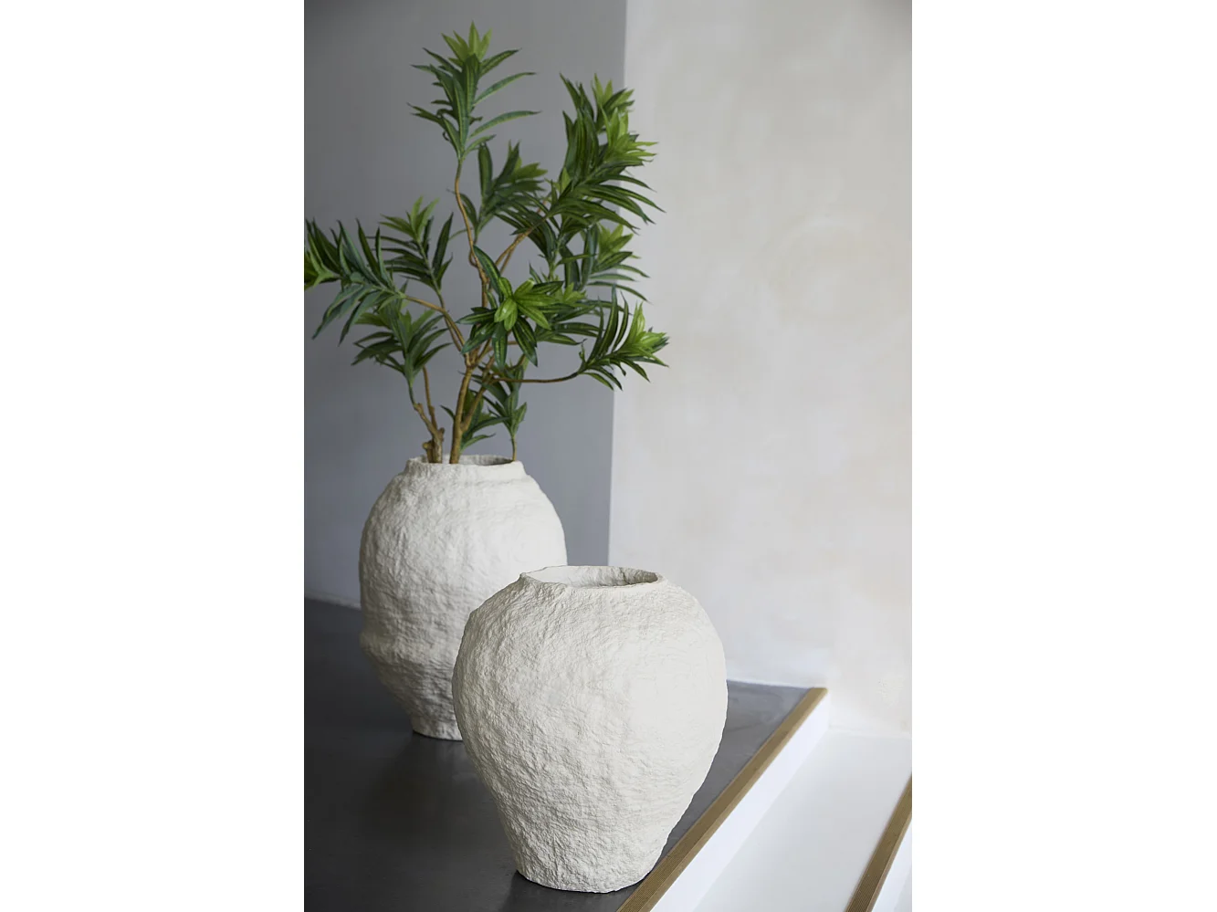 Vase PANTOJA - Ø45x50cm - Blanc