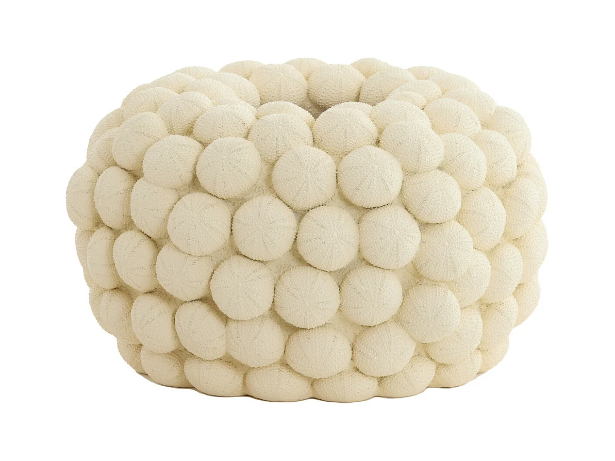 Vase OURSIN - Ø40x23,5cm - Blanc