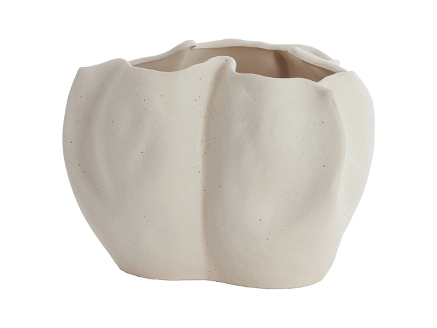 Vase SANGULI - 33,5x33x22,5cm - Blanc