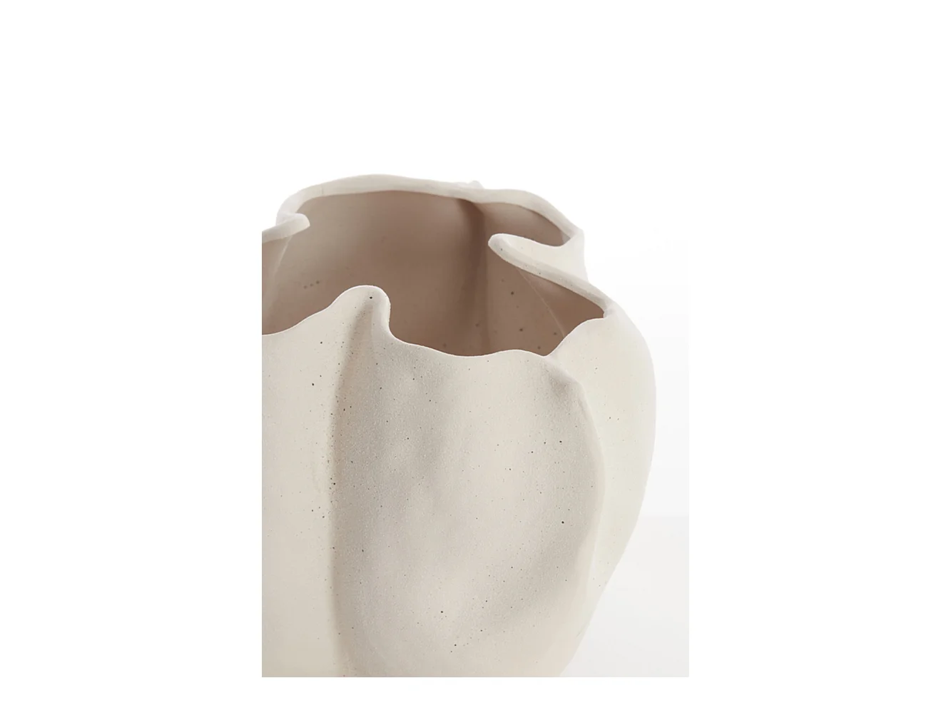 Vase SANGULI - 33,5x33x22,5cm - Blanc