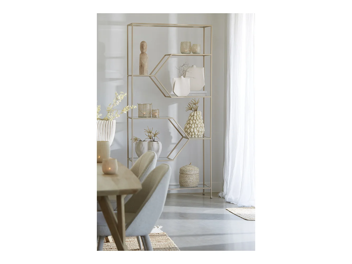 Vase SANGULI - 33,5x33x22,5cm - Blanc