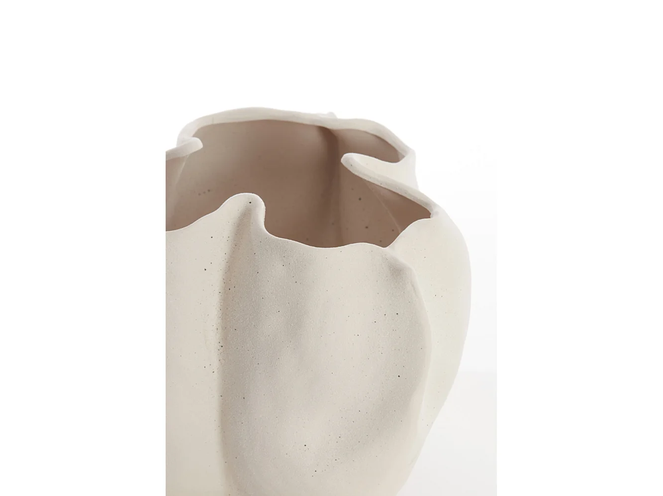 Vase SANGULI - 33,5x33x22,5cm - Blanc