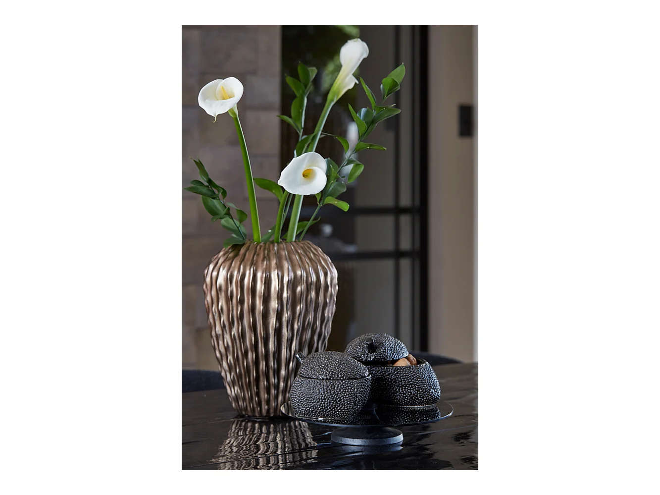 Vase CACTUS - Ø29x37cm - Bronze