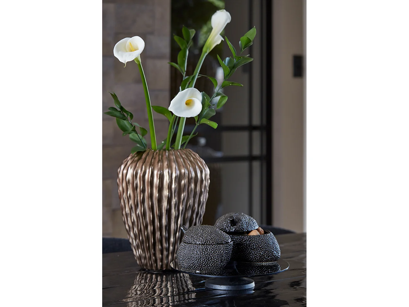 Vase CACTUS - Ø29x37cm - Bronze