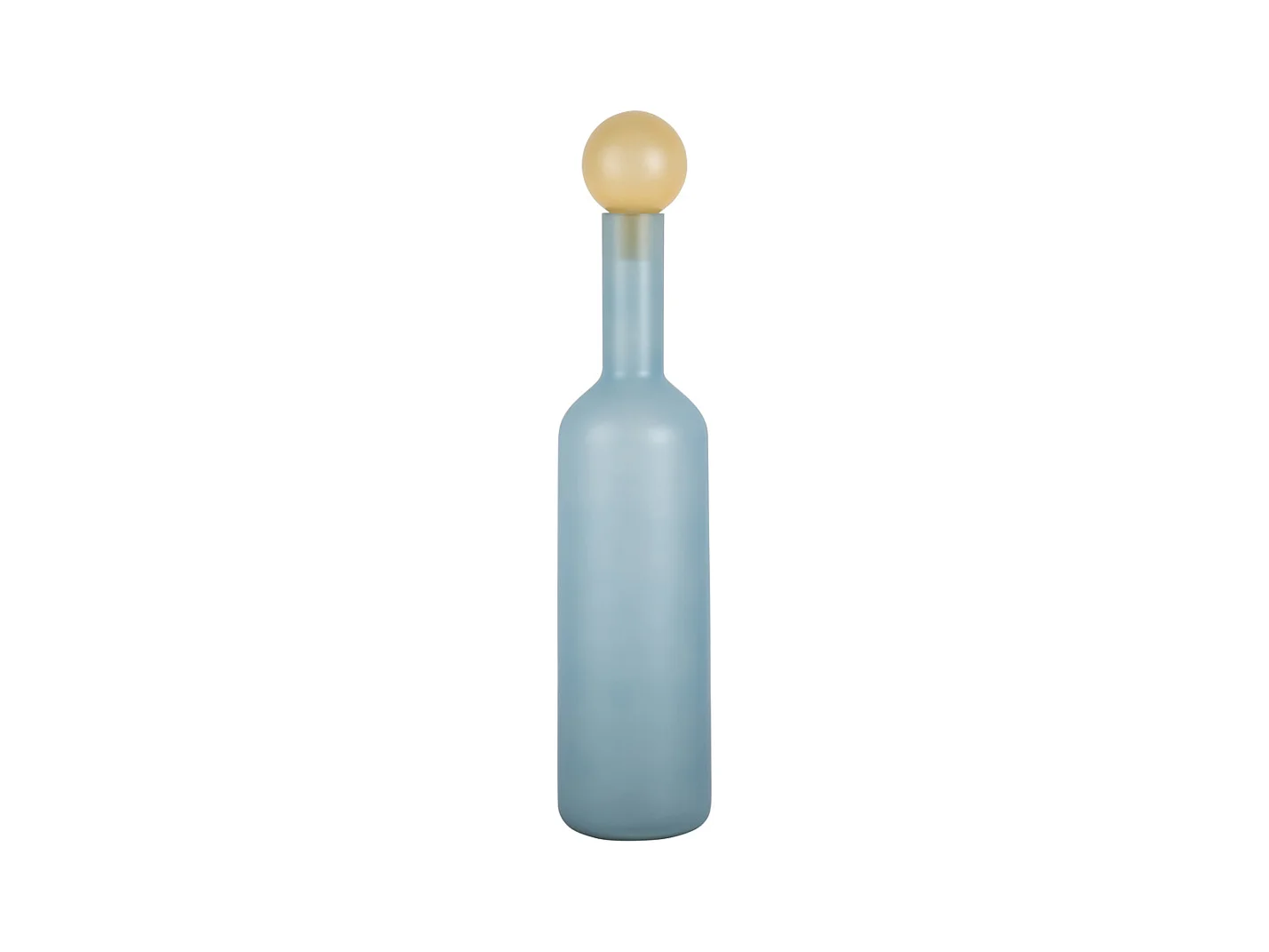 Vase Alegre Botellin Grand - Bleu doux et jaune doux
