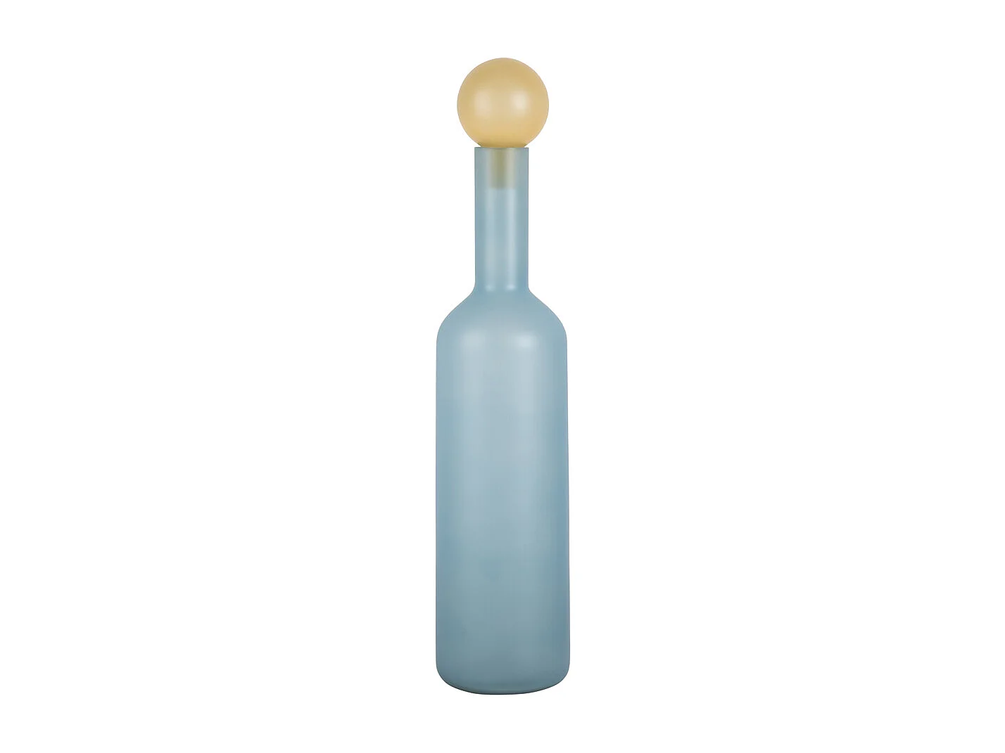 Vase Alegre Botellin Grand - Bleu doux et jaune doux