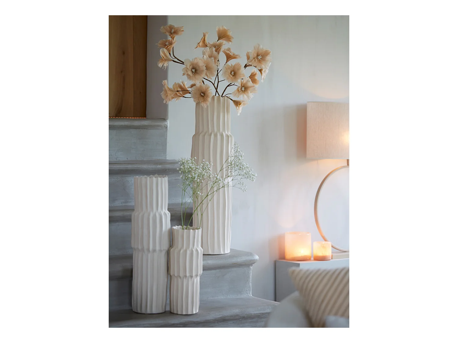 Vase LONGA - Ø20,5x72,5cm - Blanc