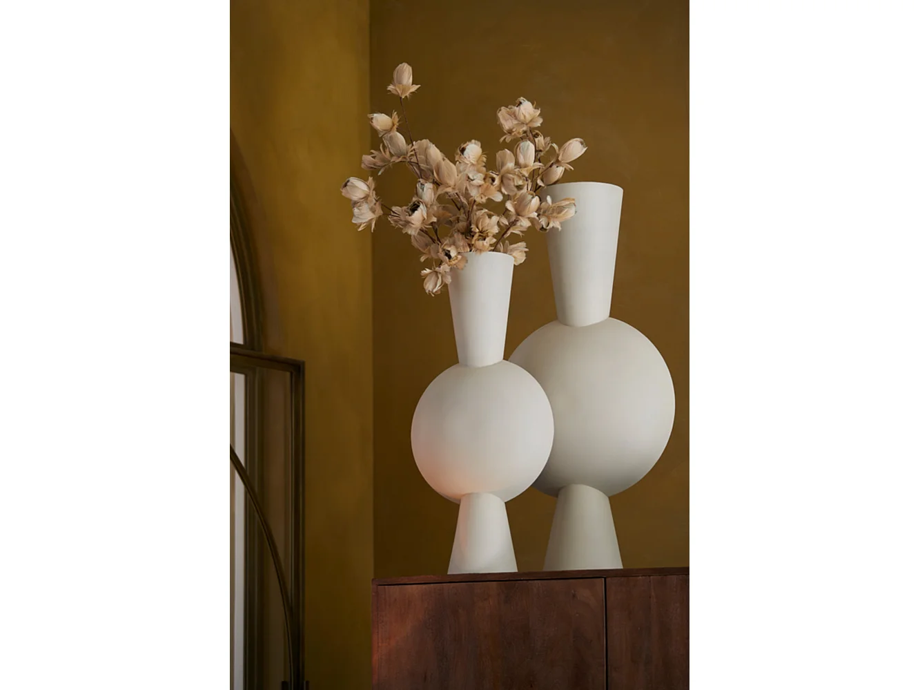 Jarrón KAVANDU - 37,5x22x81cm - Gris