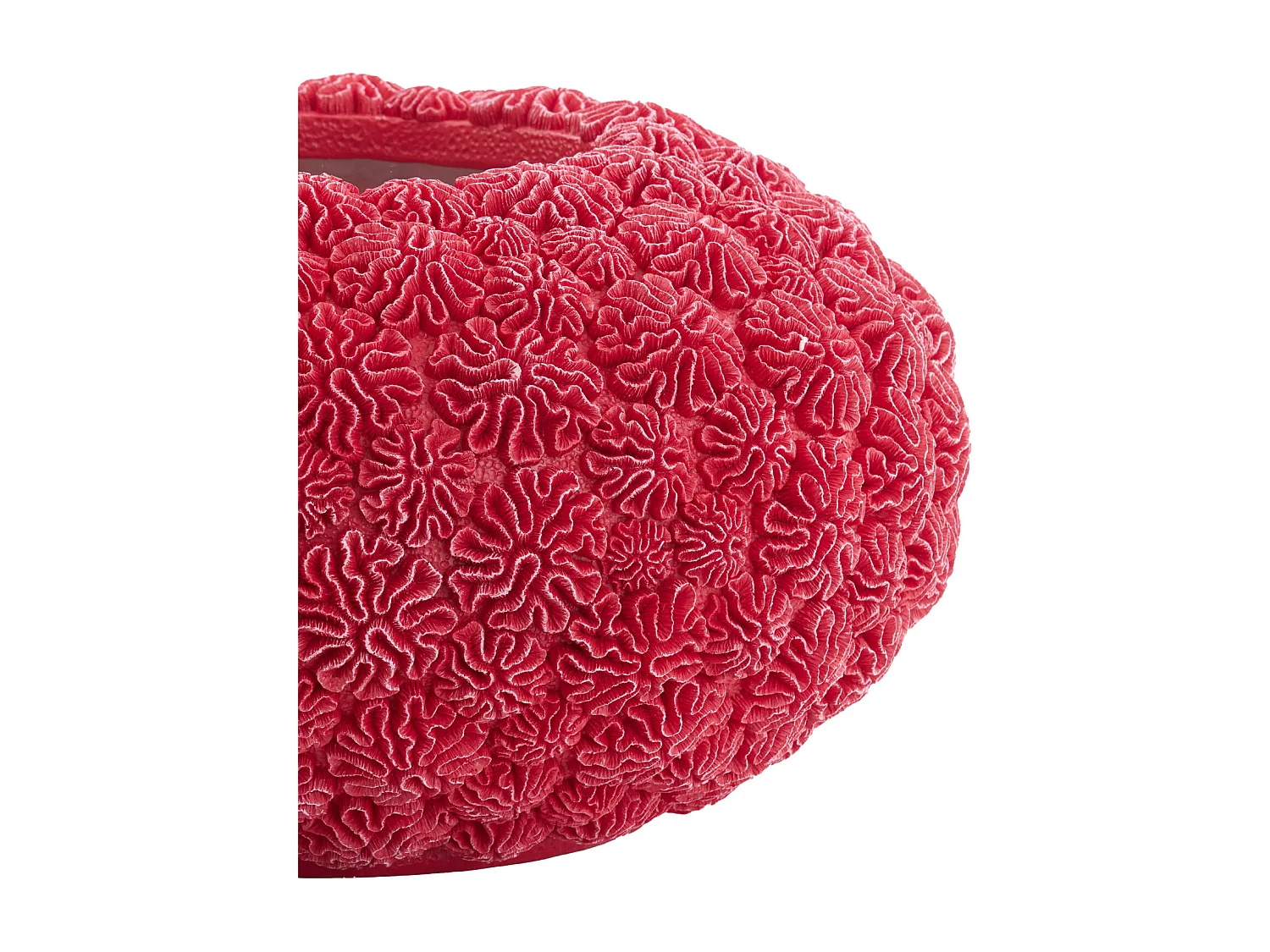 Vase CORAL - Ø37x21cm - Rouge